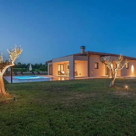 Spacious New Design Vitis Vitae, Private Pool ,1400m2 Garden , Istria 别墅 *