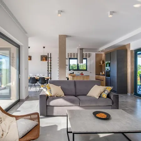 Spacious New Design Vitis Vitae, Private Pool ,1400m2 Garden , Istria
